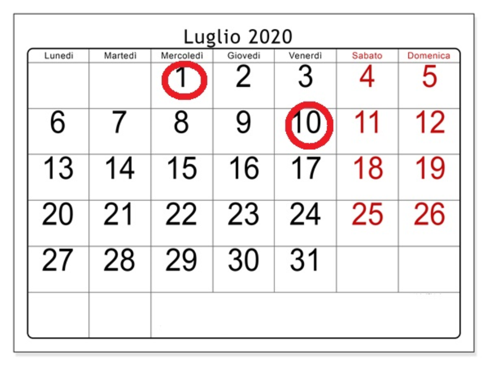 Le scadenze di Luglio 2020 per i pensionati