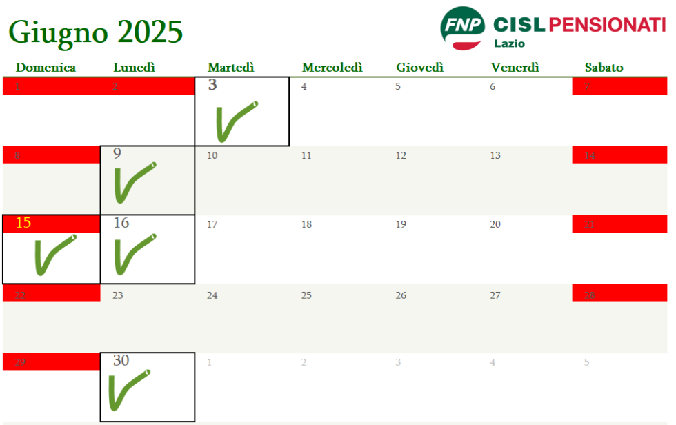 Vi ricordiamo che... scadenze e date utili di giugno 2025