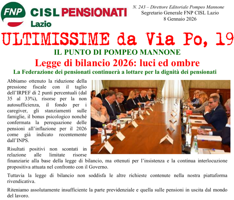 Legge di bilancio 2026: luci ed ombre 