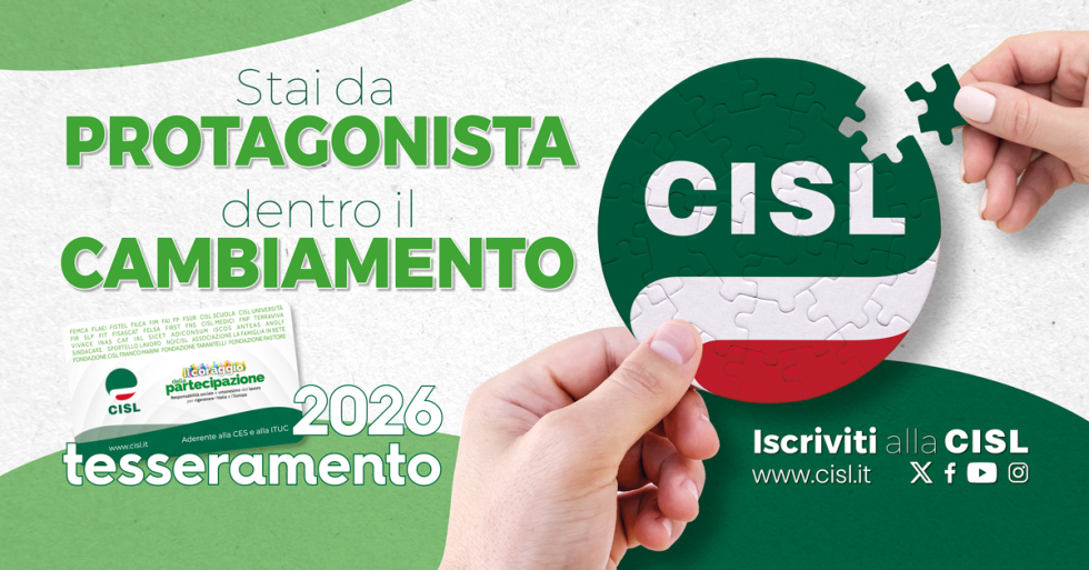 Cisl: 42.000 iscritti in più tra i lavoratori attivi. 