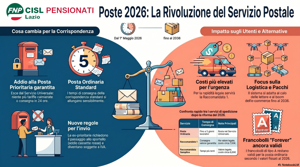 Dal 1° maggio 2026 molti cambiamenti in Poste Italiane