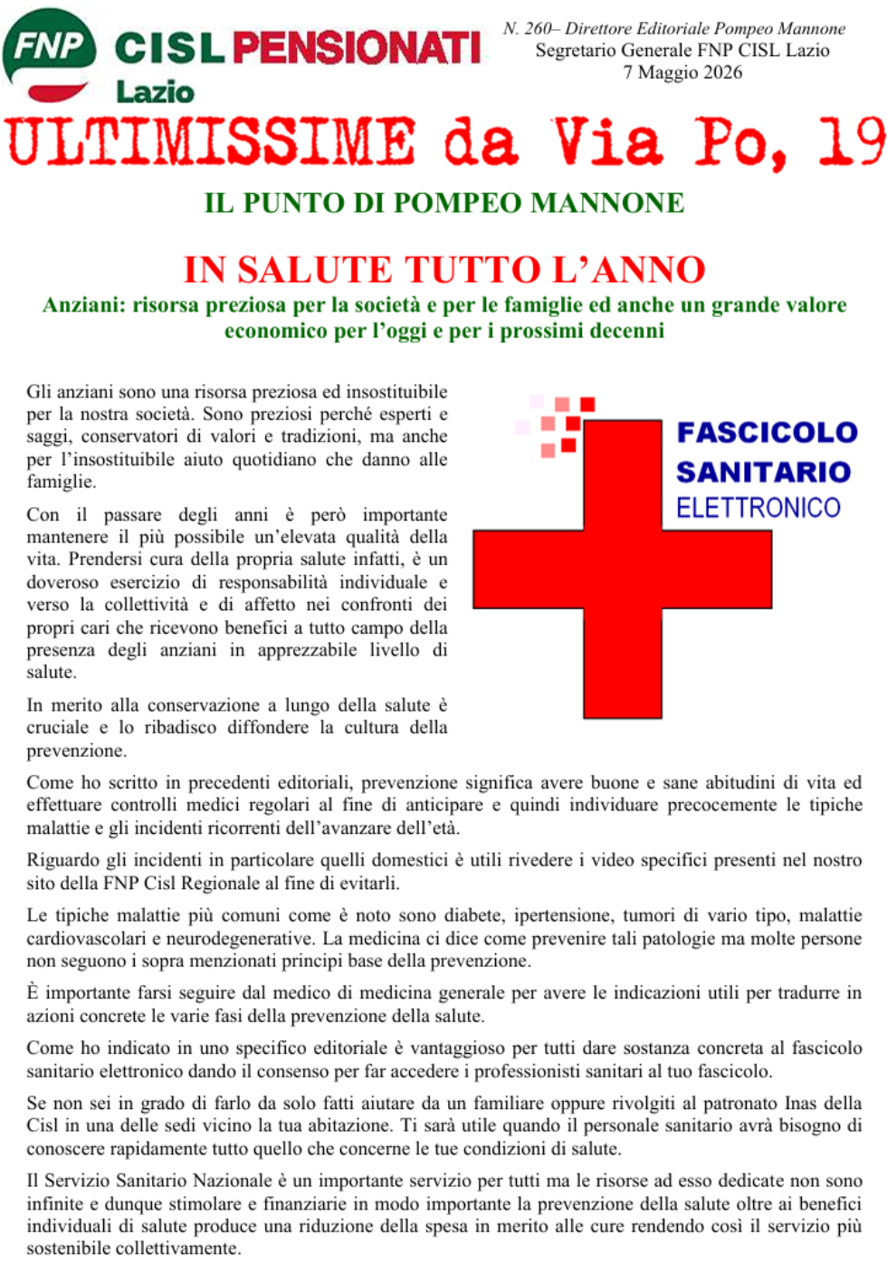 In salute tutto l’anno