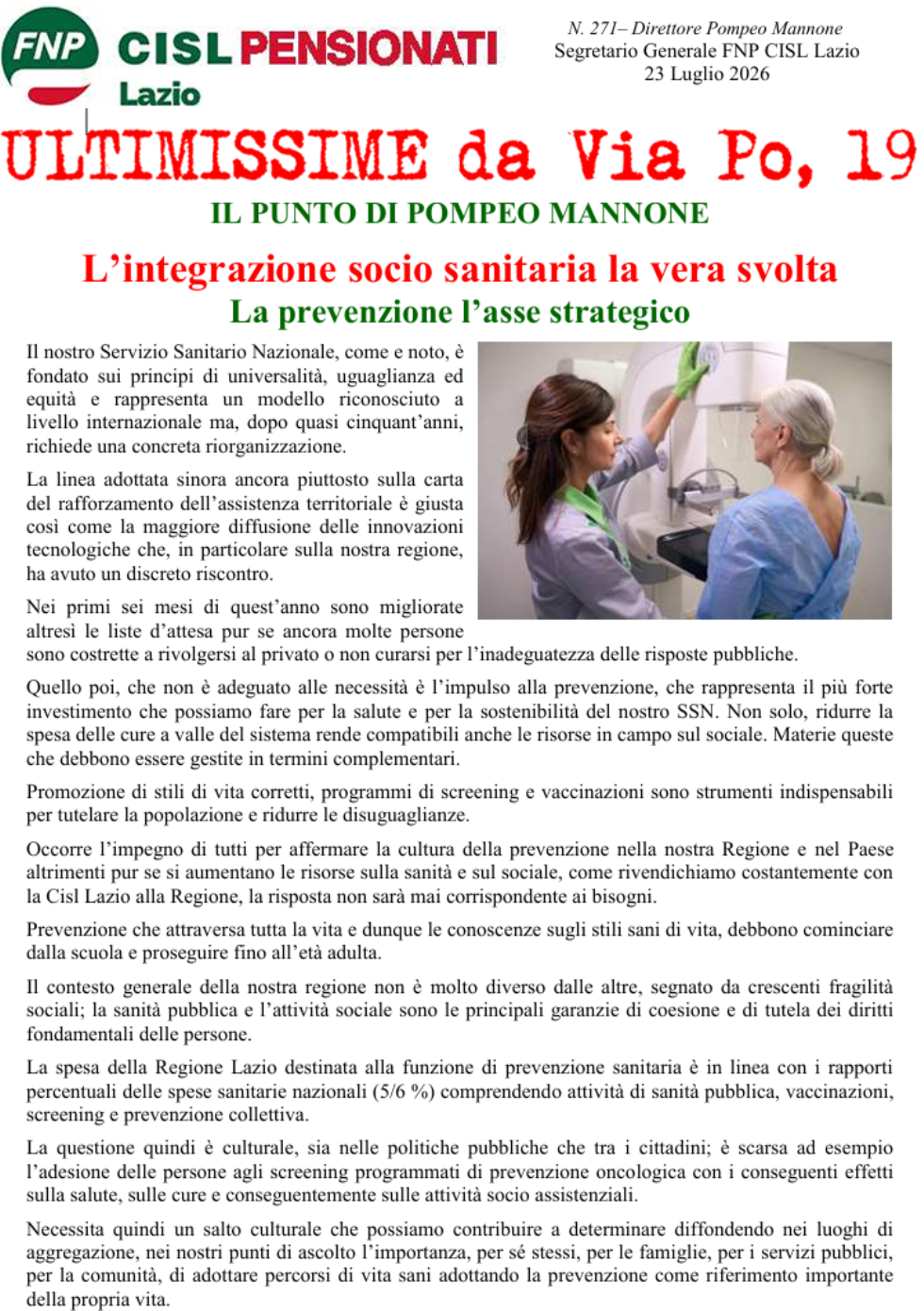 L’integrazione socio sanitaria la vera svolta