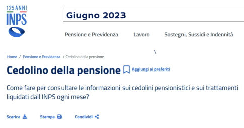 Pensioni Giugno 2023