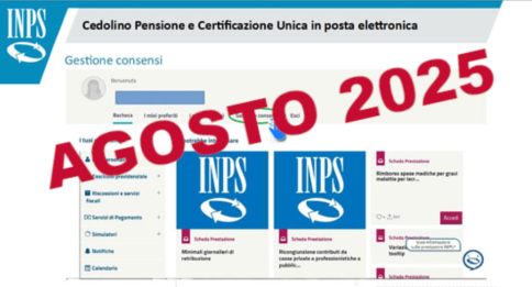 Cedolino pensione di agosto 2025 