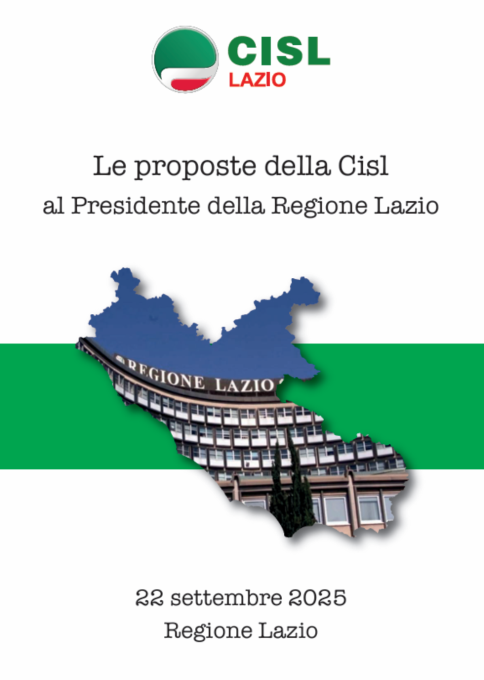 Presentate le proposte della Cisl Lazio alla Regione 