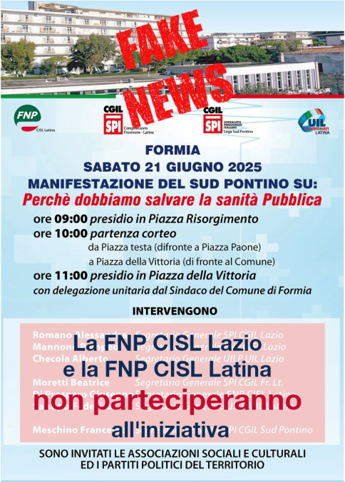 Manifestazione 21 Giugno nel Sud Pontino
