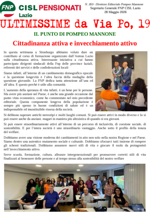 Cittadinanza attiva e invecchiamento attivo
