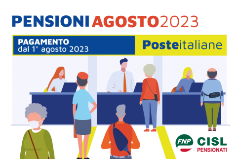 Calendario pagamenti pensioni - Agosto